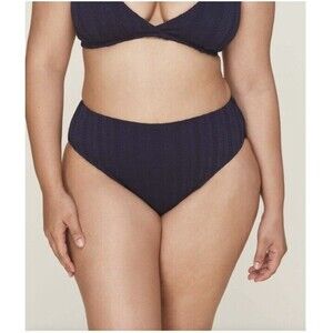 Andie  swim The 90s High Waisted Bottom Navy Blue NWT Size M